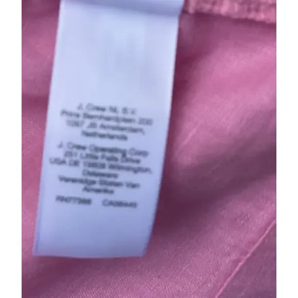 MADEWELL Linen Square Back Crewneck Top Short Sleeve Shirt Light Pink size XL - Picture 14 of 16